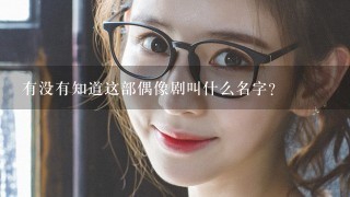 有没有知道这部偶像剧叫什么名字?