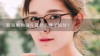 眼镜框和镜片选什么牌子较好?