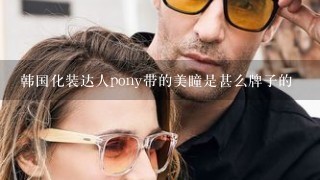 韩国化装达人pony带的美瞳是甚么牌子的